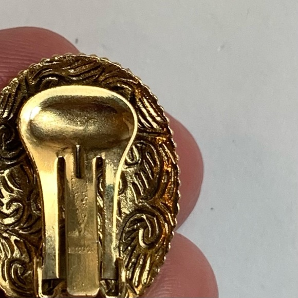 Lot 5 Pair Clip On Earrings Vintage Rhinestone Crystal Silver Gold Tone Costume - Picture 7 of 15